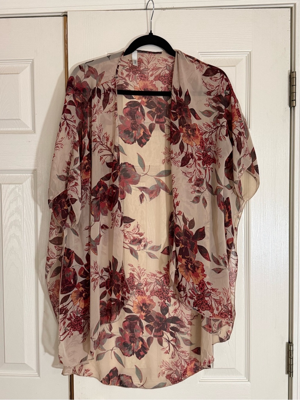 Minimi USA Floral Sheer Kimono Cardigan Boho Open Front